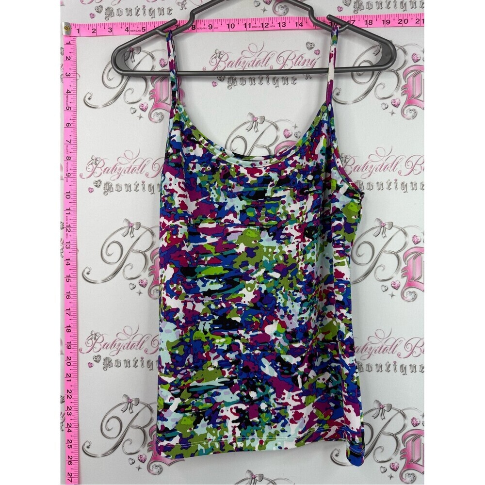 Black Label camo Multicolor Camouflage Print Tank Top - Purple, Green, Blue
